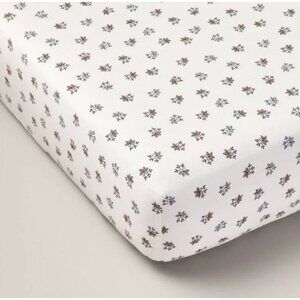 Hearth & Hand With Magnolia Cotton Percale Crib Fitted Sheet Fully Elastic Flora